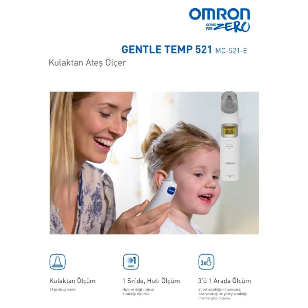 Omron Gentle Temp 521 Kulaktan Ateş Ölçer - Görsel 6
