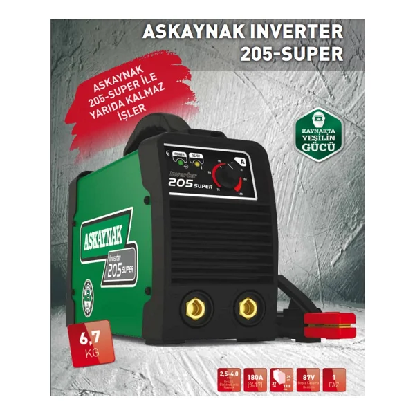 Askaynak Inverter 205 Super 180 A Elektrot Kaynak Makinesi - Görsel 7