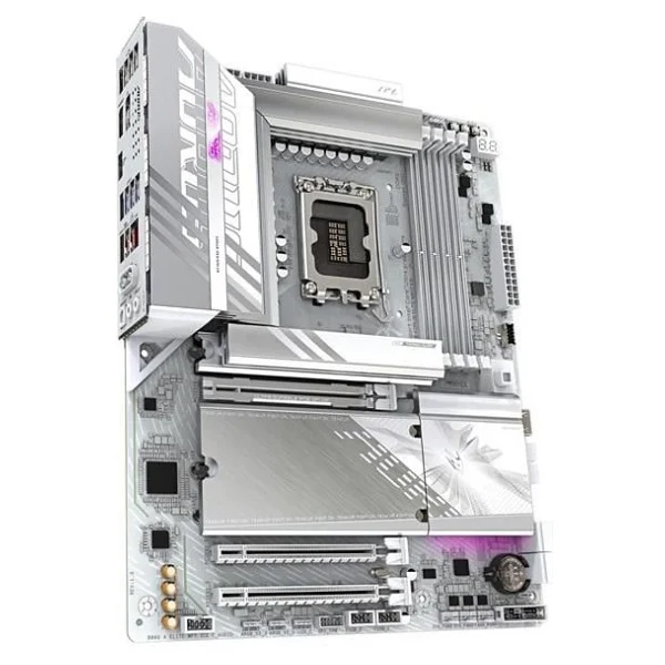 Gigabyte B860 Aorus Elite Wıfı7 Ice Intel Lga1851 DDR5 Atx Anakart - Görsel 3