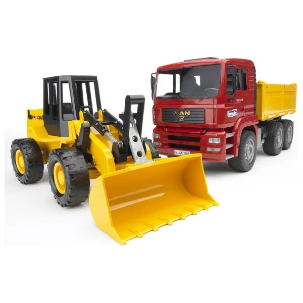 Bruder Br02752 Man Damperli Kamyon Ve Fr130 Kepçe İş Makinesi - Görsel 2