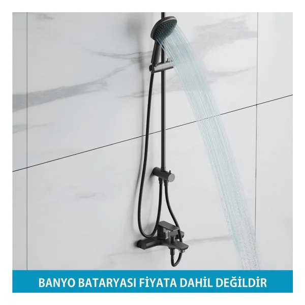 Adell Mode S Rain Duş Sistemi -Mat Siyah - Görsel 4