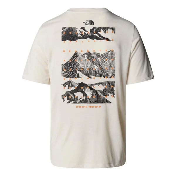 The North Face Foundation Mountains Faces Nf0a8bqwqlı1 Beyaz Kısa Kollu Bisiklet Yaka Erkek Tişört - Görsel 5