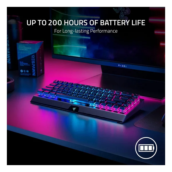 Razer Blackwidow V3 Mini Hyperspeed RGB %65 Tkl Green Switch Kablolu/Kablosuz Mekanik Oyuncu Klavyesi - Görsel 9