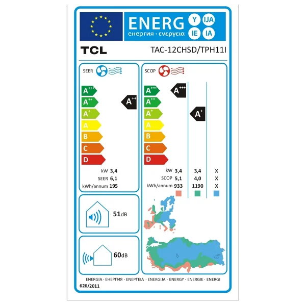 Tcl Breezeın Tac-12chsd/Tph11ı A++ 12000 Btu Inverter Duvar Tipi Klima - Görsel 9