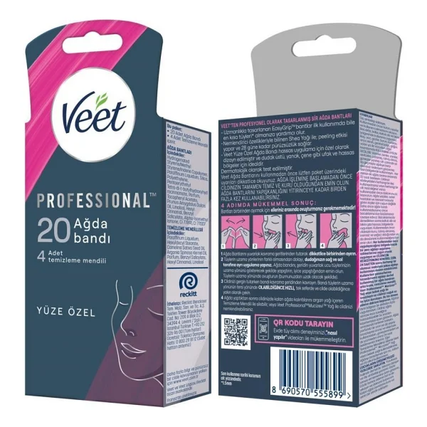 Veet Professional Normal Ciltler İçin Yüze Özel 20'li Sir Ağda Bandı - Görsel 8