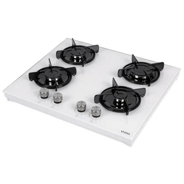 Vestel So 6114 Yb Dg Beyaz Cam Set Üstü Ocak - Görsel 2