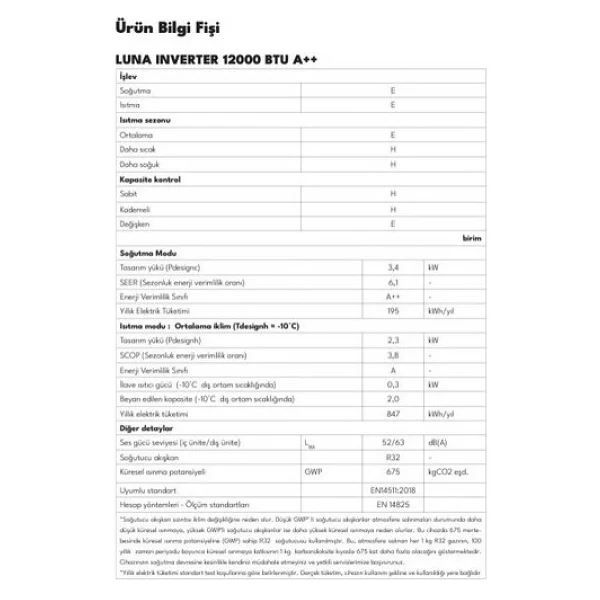 Regal Luna Inverter A++ 12000 Btu Duvar Tipi Klima - Görsel 10