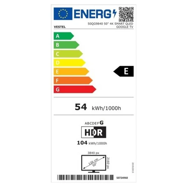 Vestel 50qg9840 4K Ultra HD 50" 127 Ekran Uydu Alıcılı Google Smart QLED TV - Görsel 4