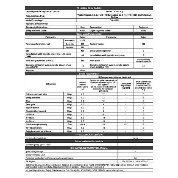 Regal CD 62221 6 Çekmeceli Derin Dondurucu - Görsel 4