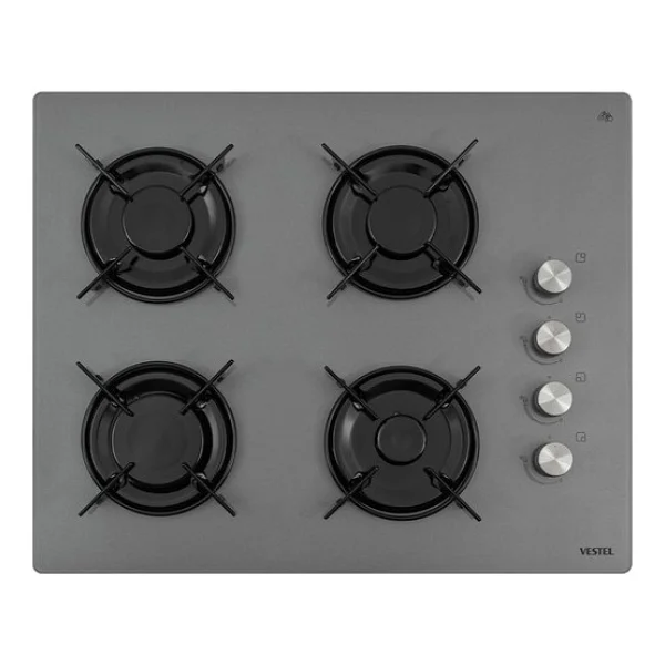 Vestel Ao-65104 G-Dg-T Gri Ankastre Cam Ocak - Görsel 4