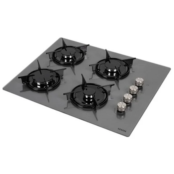Vestel Ao-65104 G-Dg-T Gri Ankastre Cam Ocak - Görsel 5