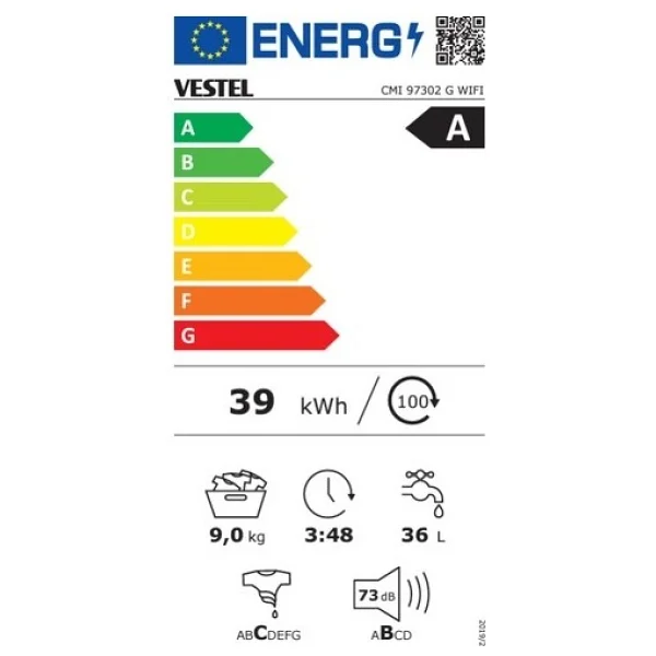Vestel Cmı 97302 G Wi-Fi 9 Kg 1000 Devir Çamaşır Makinesi - Görsel 9