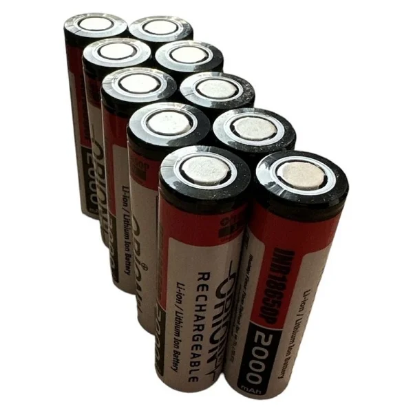 Orion 10 Adet 18650p 3.7v 2000mah 15c Şarj Edilebilir Pil - Görsel 2
