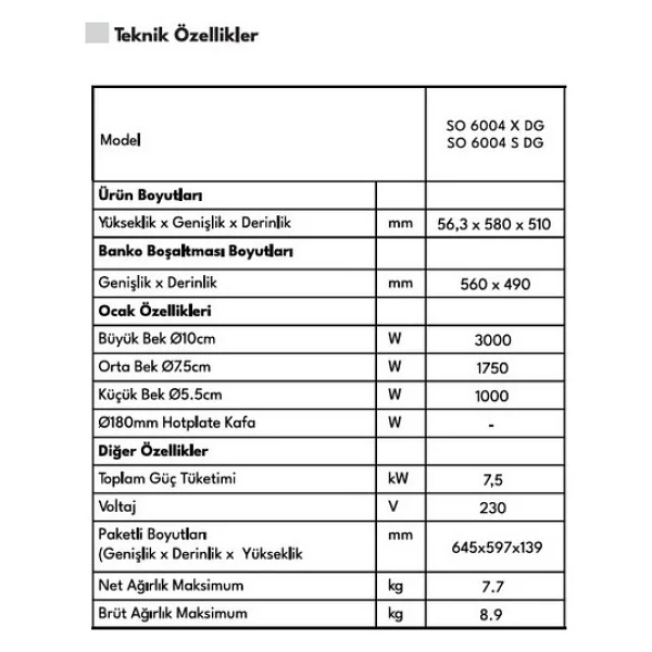 Vestel So-6004 S Dg Siyah Set Üstü Ocak - Görsel 5