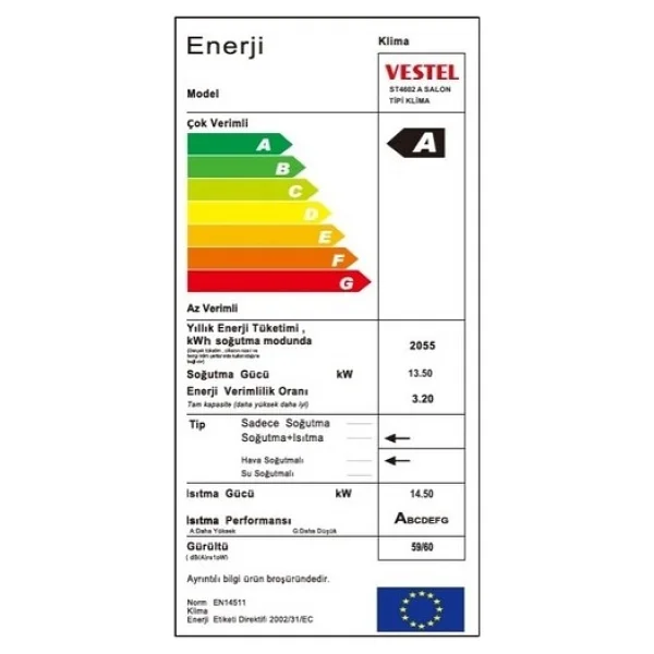 Vestel ST4602 A 46000 BTU Salon Tipi Klima - Görsel 6