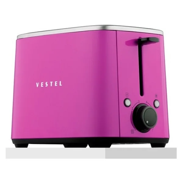 Vestel Retro Pembe 2 Dilim Ekmek Kızartma Makinesi - Görsel 3