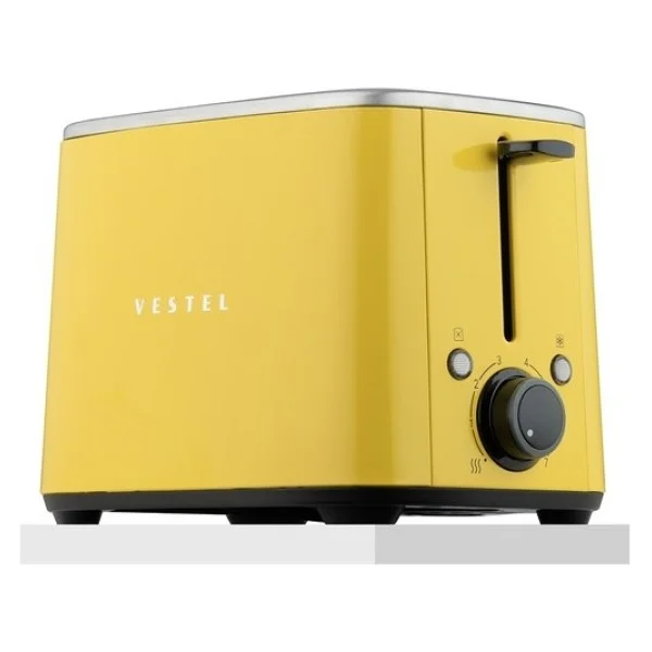 Vestel Retro Ekmek Kızartma Makinesi 960 W 2 Dilim Kapasiteli Buz Çözme Fonksiyonu Sarı - Görsel 3