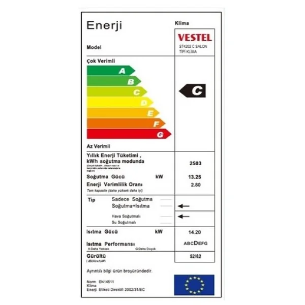 Vestel St4202 C 42000 Btu Salon Tipi Klima - Görsel 6