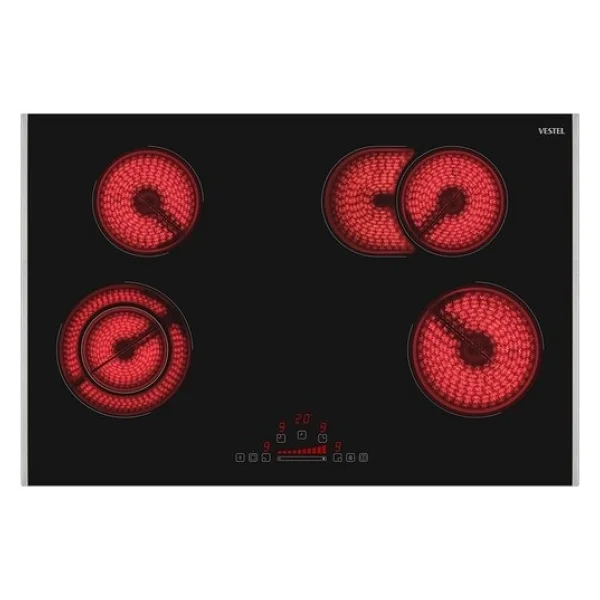 Vestel Ao-78370 S Siyah Vitroseramik Elektrikli Ankastre Ocak - Görsel 2