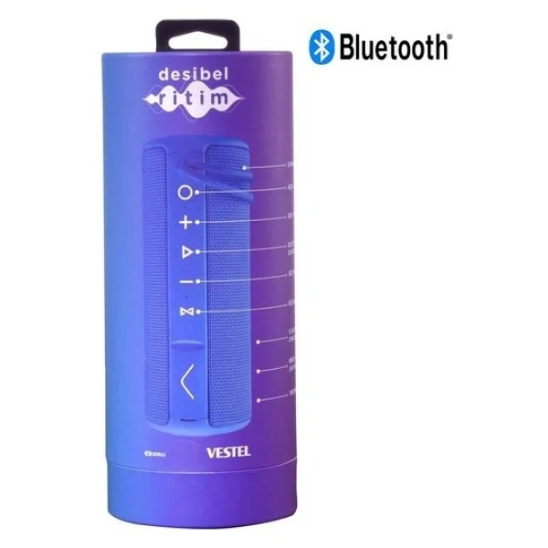 Vestel Desibel H500 Bluetooth Hoparlör Mavi - Görsel 7