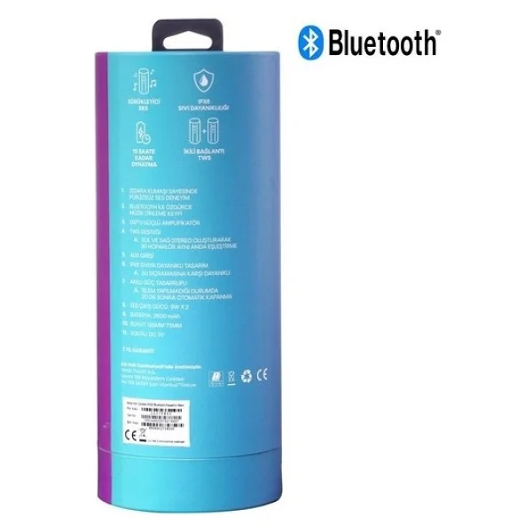 Vestel Desibel H500 Bluetooth Hoparlör Mavi - Görsel 8