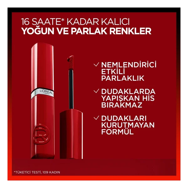 L'oreal Paris Infaillible Laque Resistance 215 Drunk In Rose Likit Ruj - Görsel 6