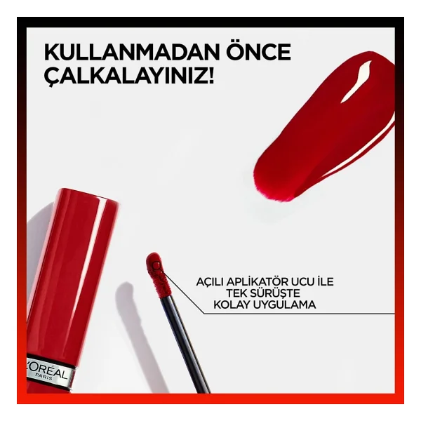 L'oreal Paris Infaillible Laque Resistance 550 Noir Cherry Likit Ruj - Görsel 8