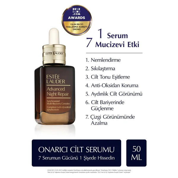 Estee Lauder Cilt Bakım Seti - Advanced Night Repair Serum 50ml Göz Kremi 5ml Supreme Soft Nemlendirici 15ml - Görsel 2