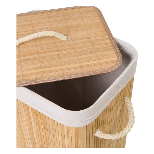 Simple Living 60 Lt Örme Bambu Çamaşır Sepeti - Görsel 3