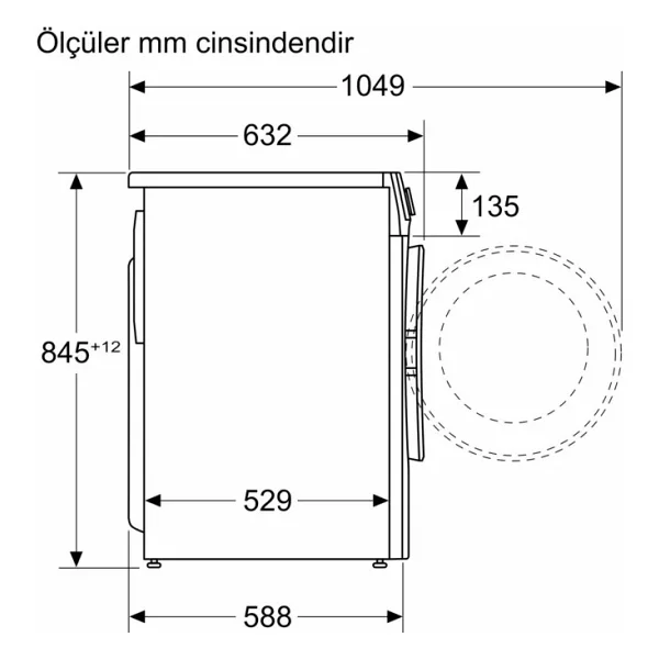 Profilo Cga25202tr 1200 Devir 10 Kg Çamaşır Makinesi - Görsel 5