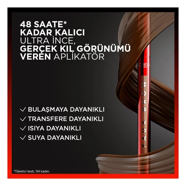 L'oreal Paris Infaillible Faux Brow Ultra İnce Light Brunette Kaş Kalemi - Görsel 6