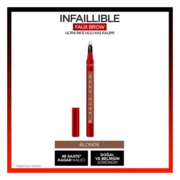 L'oreal Paris Infaillible Faux Brow Ultra İnce Kaş Kalemi - Görsel 2