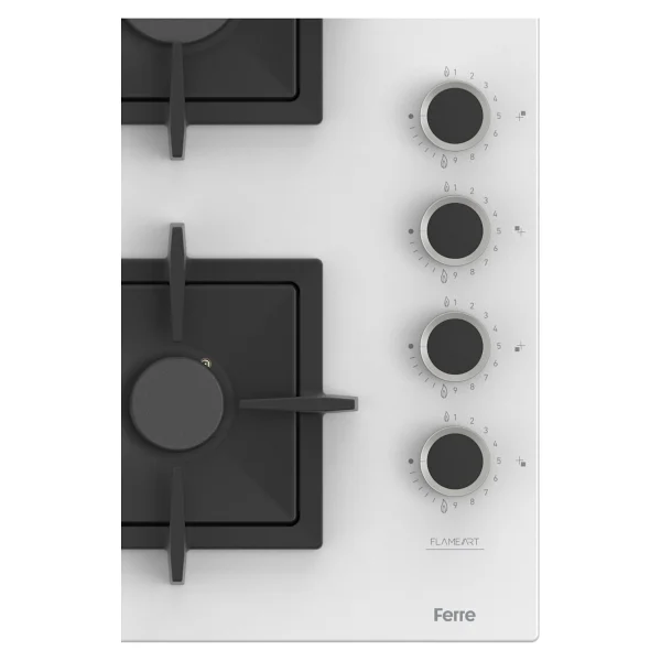 Ferre Sc206 Flameart Beyaz Cam Ankastre Ocak - Görsel 5