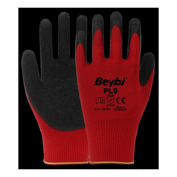 Beybi PL9 Lateks Kaplı Polyester İş Eldiveni - Görsel 8
