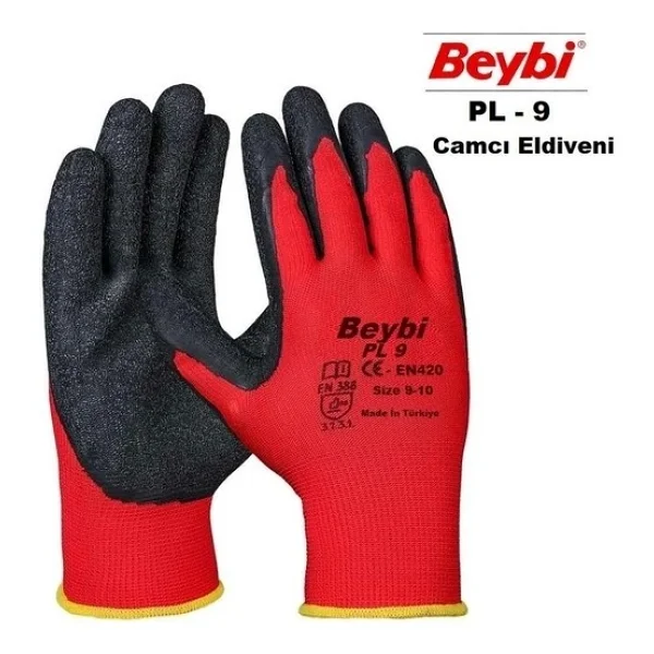 Beybi PL9 Lateks Kaplı Polyester İş Eldiveni - Görsel 10