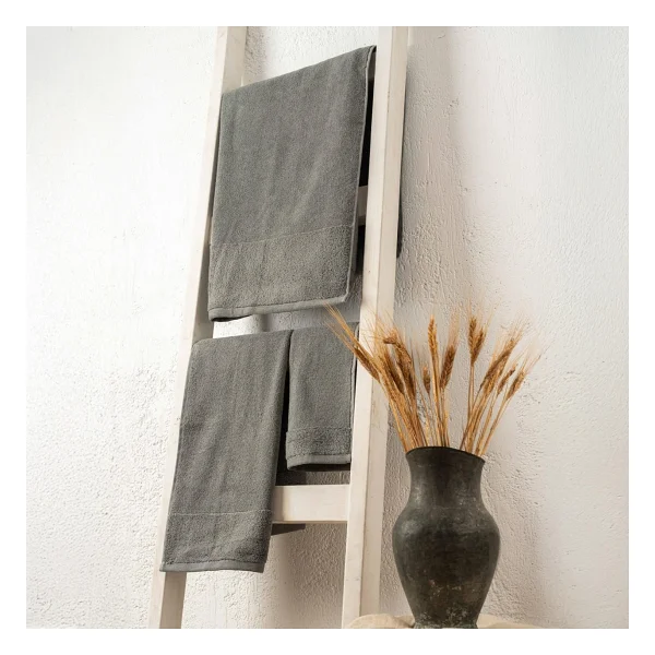Soley Hermoso %100 Pamuk Misafir Havlusu - 30 X 50 Cm - Gri - Görsel 3