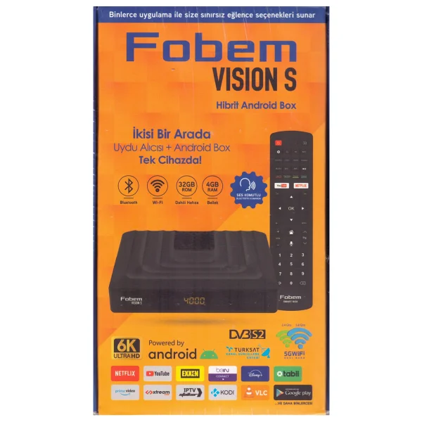 Fobem Vision S 32 GB 6k Hibrit Android TV Box - Görsel 7