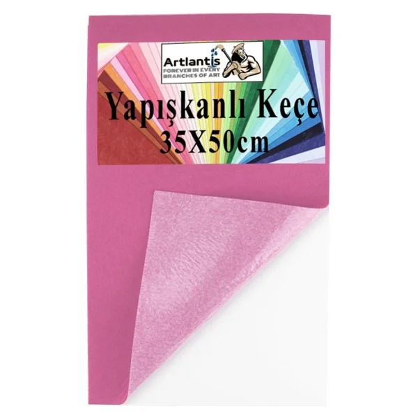 Artlantis Açık Pembe Yapışkanlı Keçe 35x50 Cm 3 Adet 2.0 Mm Kendinden Yapışkanlı Renkli Hobi Keçesi Elişi Keçe Kumaşı Anasınıfı - Standart - Görsel 6