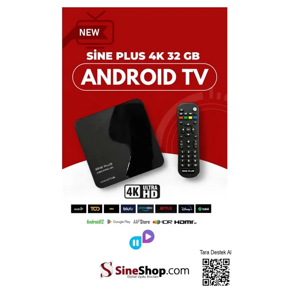 Sine Plus A80 Pro 4K 32 GB Android TV Box - Görsel 5