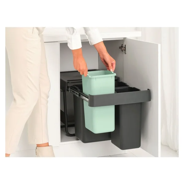 Brabantia Dark Grey Sort&Go Buılt-In Bın Çöp Kutusu 10+10+20lt - Görsel 6