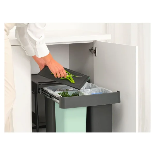 Brabantia Dark Grey Sort&Go Buılt-In Bın Çöp Kutusu 10+10+20lt - Görsel 2
