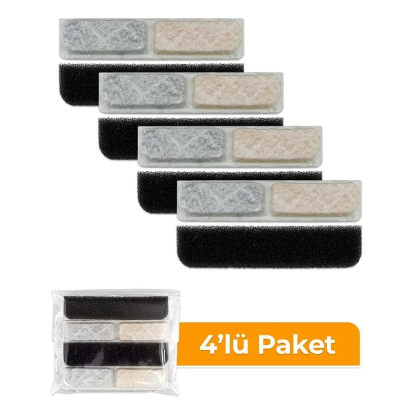Gobypet Sensörlü Otomatik Kedi Su Sebili Ile Uyumlu Yedek Filtre 4'lü Paket - Siyah - Görsel 5