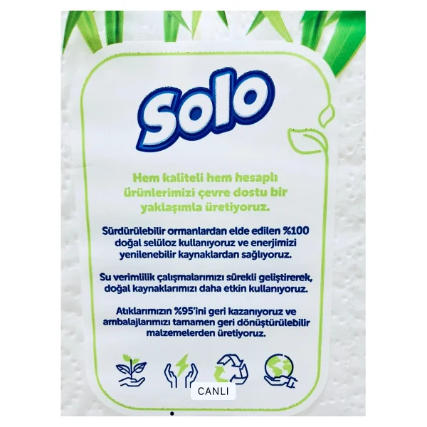 Solo Bambu Katkılı 6'lı Kağıt Havlu - Görsel 2