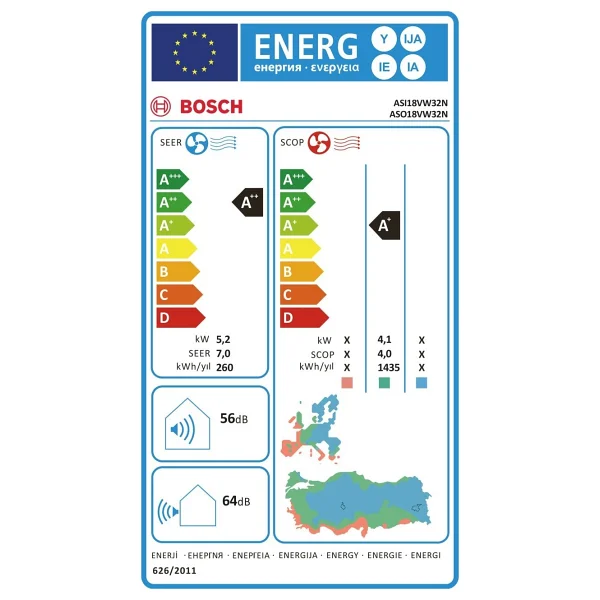 Bosch Asx18vw32n A++ 18000 Btu Inverter Duvar Tipi Klima - Görsel 7