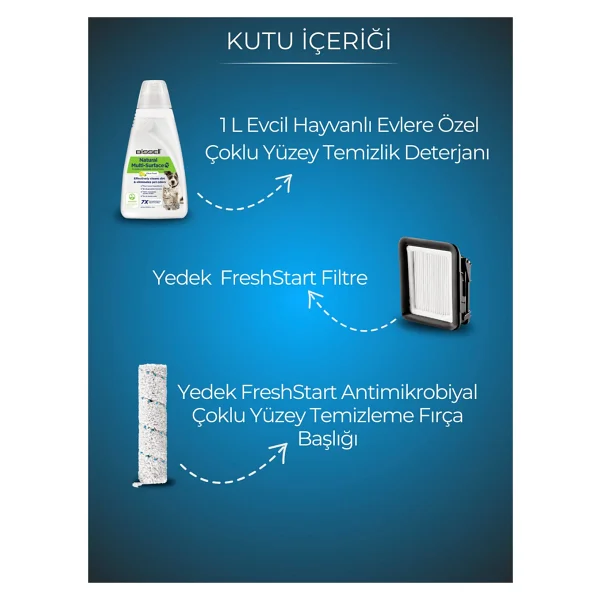 Bissell Crosswave Hydrosteam Pet Select 3527n Islak Kuru Dikey Süpürge - Görsel 9
