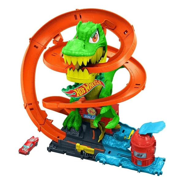 Hot Wheels T-Rex Ve İtfaiye İstasyonu Oyun Seti Jbm73 - Görsel 2