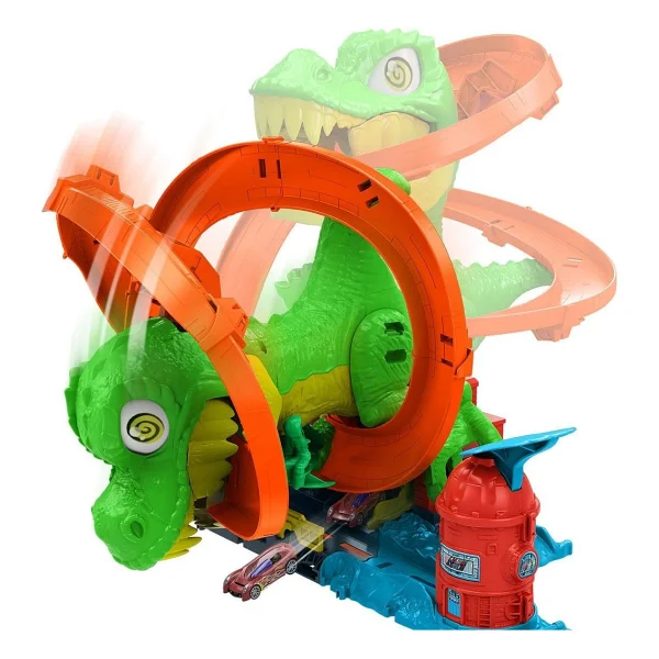 Hot Wheels T-Rex Ve İtfaiye İstasyonu Oyun Seti Jbm73 - Görsel 3