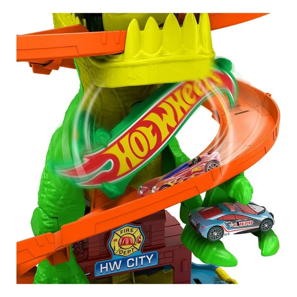 Hot Wheels T-Rex Ve İtfaiye İstasyonu Oyun Seti Jbm73 - Görsel 5