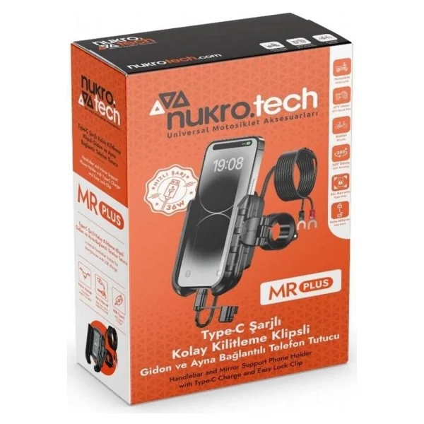 Nukrotech Mr Plus Motosiklet Telefon Tutucu - Görsel 4
