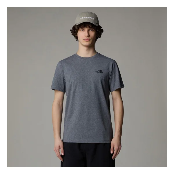 The North Face Simple Dome Nf0a87ngdyy1 Gri Kısa Kollu Bisiklet Yaka Erkek Tişört - Görsel 4